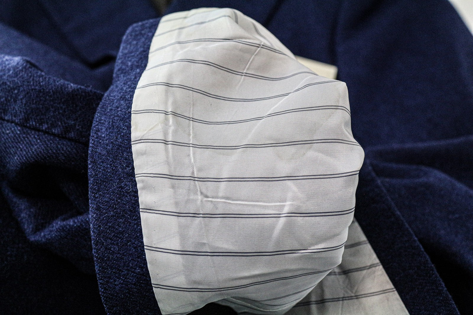 SUITSUPPLY Washington Men's UK40R Blue Wool Flannel Suit 2-Piece Extra Slim