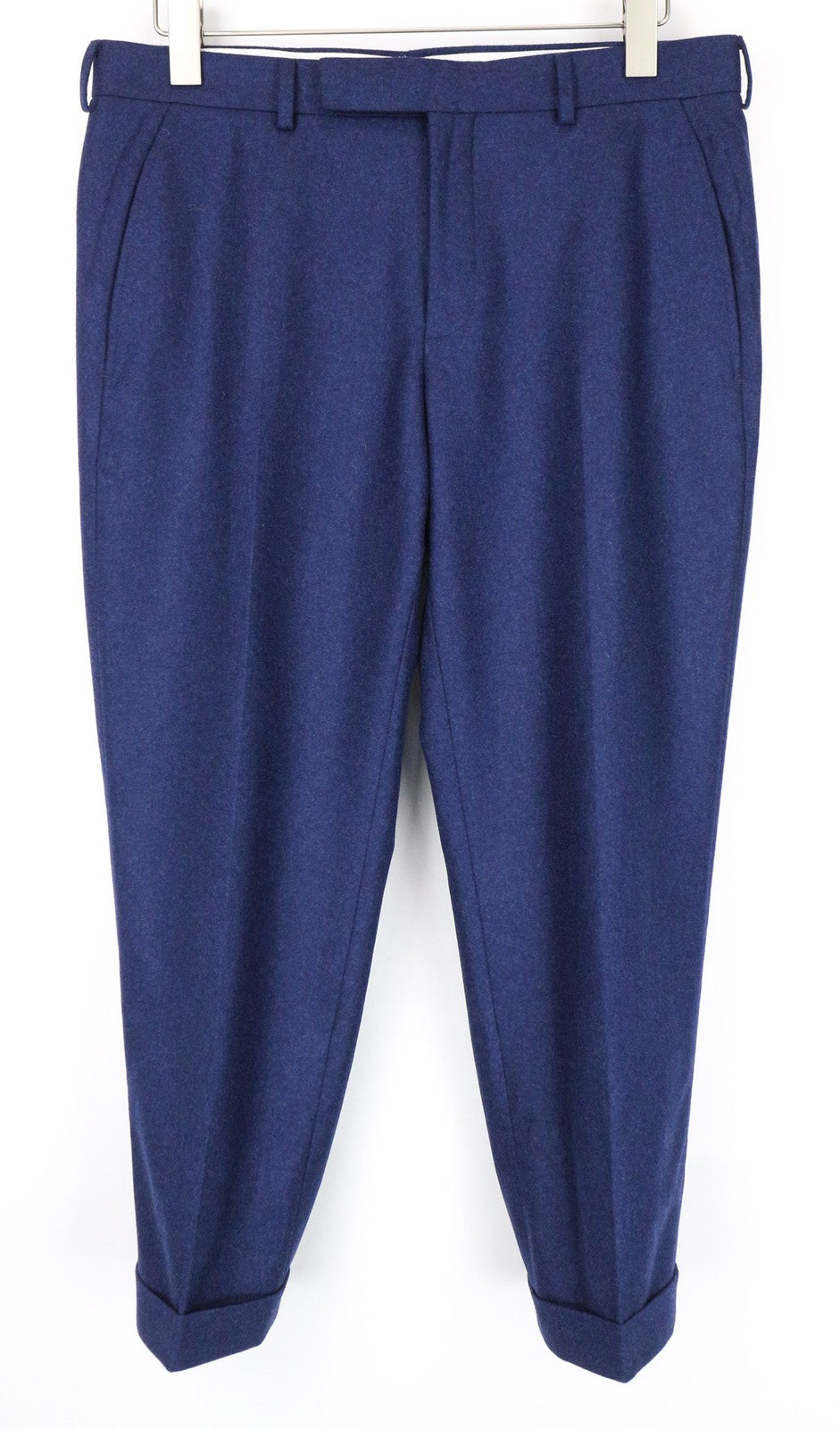 SUITSUPPLY Washington Men's UK40R Blue Wool Flannel Suit 2-Piece Extra Slim