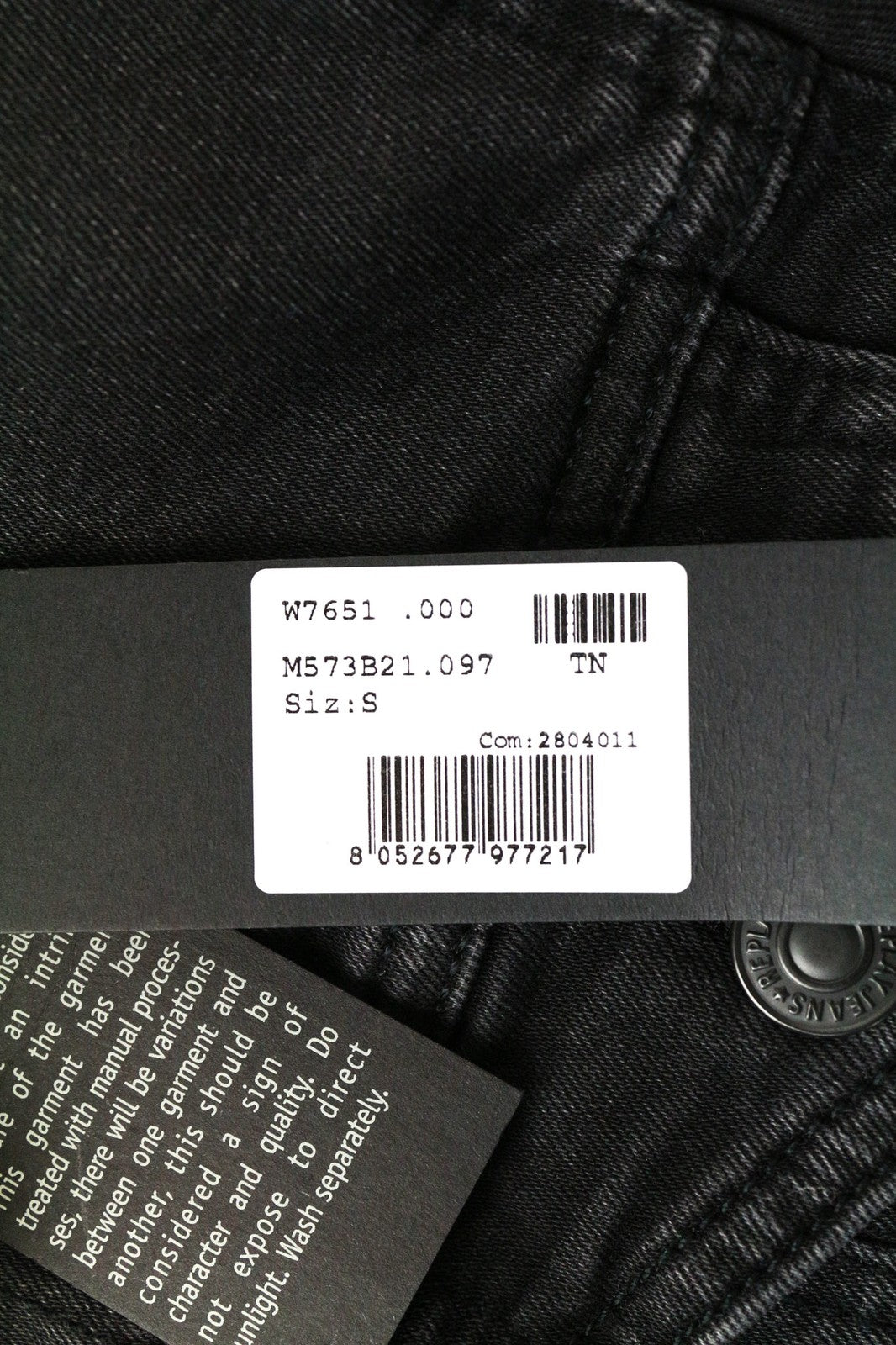 REPLAY Women's S Grey Denim Jacket Cotton Stretch Lined Cropped Style