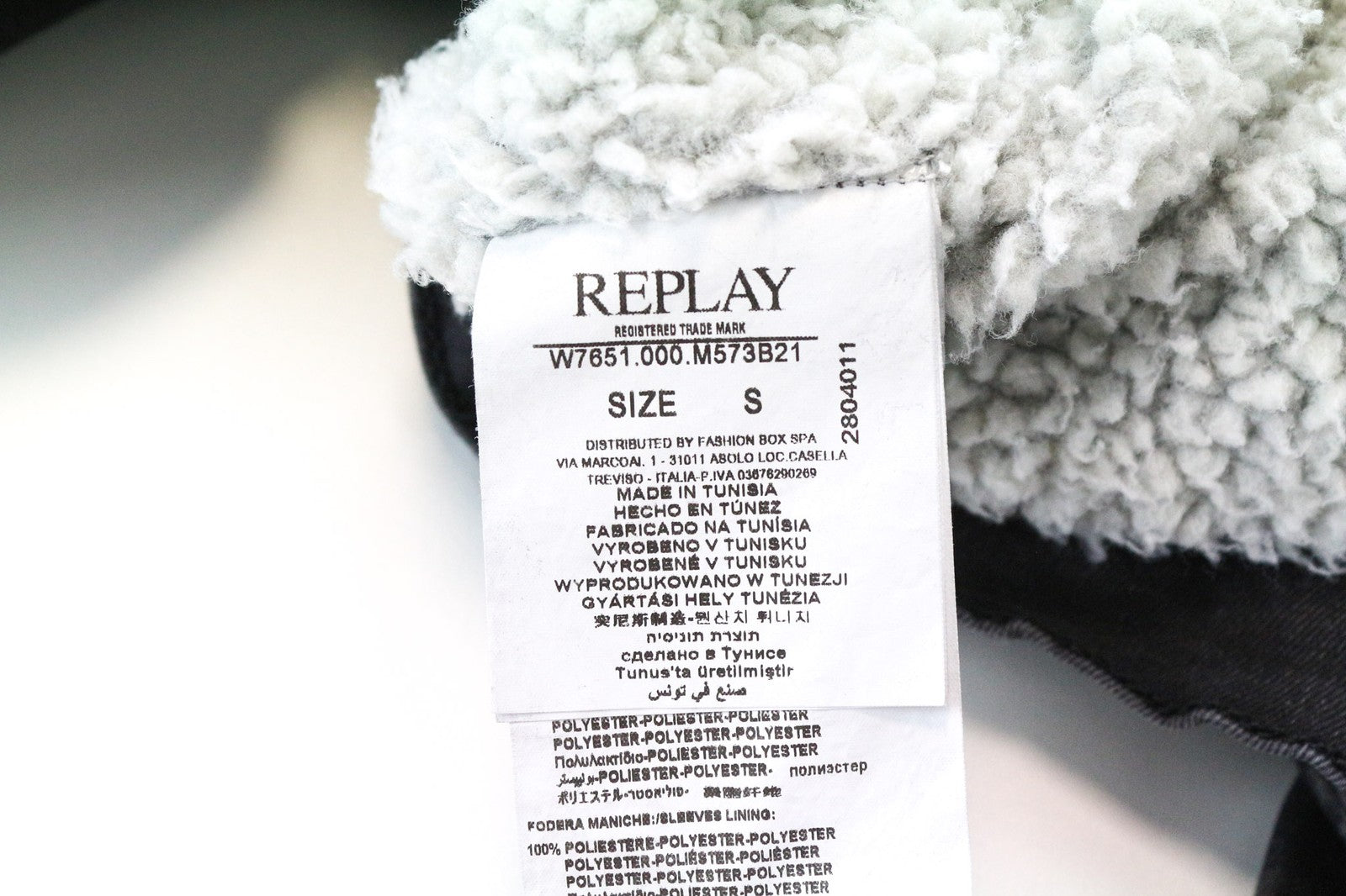 REPLAY Women's S Grey Denim Jacket Cotton Stretch Lined Cropped Style