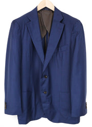 „SUITSUPPLY Jort“ vyriškas mėlynas ryklio odos vilnos kašmyro švarkas su pamušalu, plonas, UK46R 