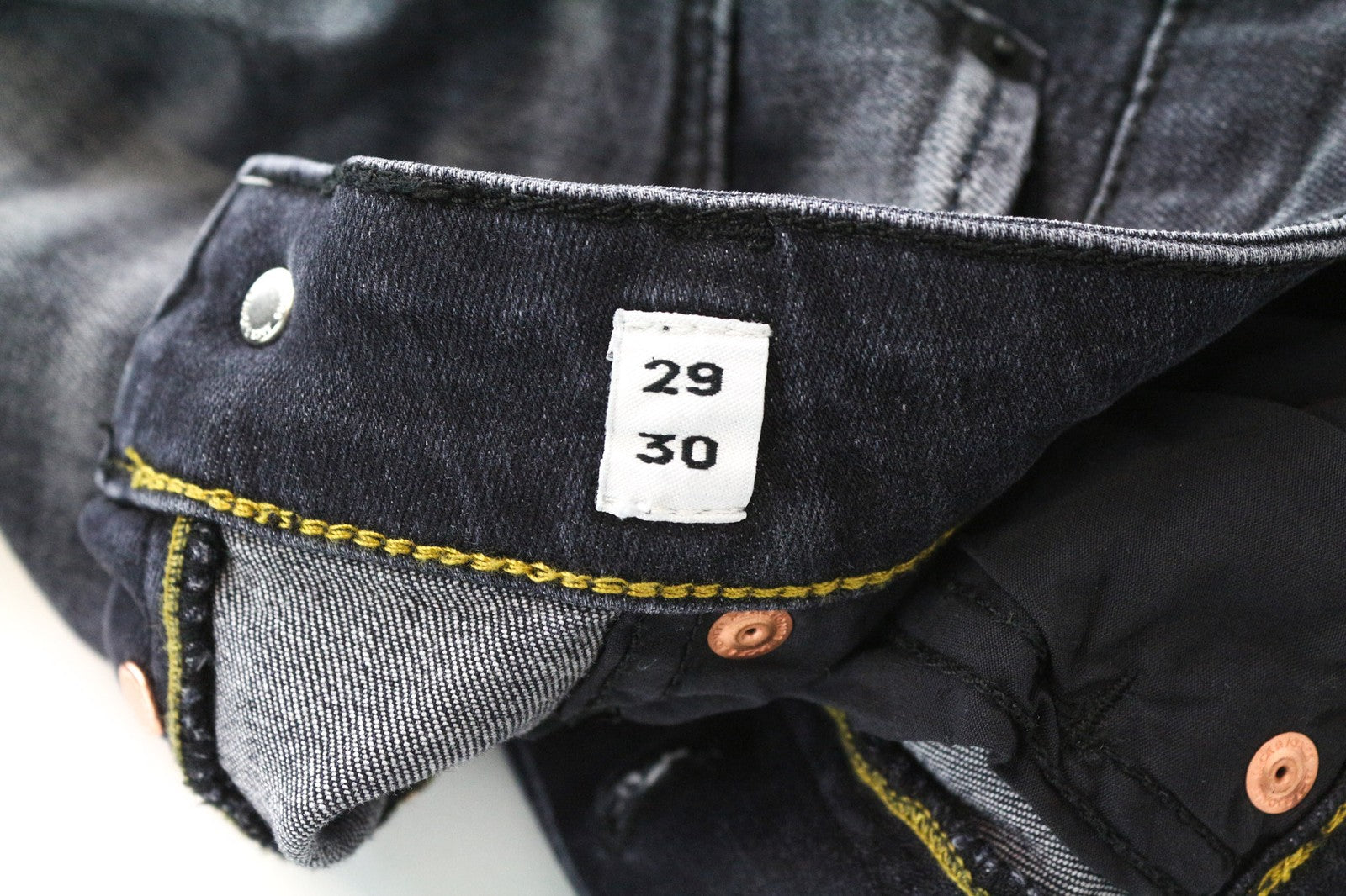 JACK & JONES Tim Men's W29/L30 Grey Wash Jeans Slim Straight Cotton Stretch