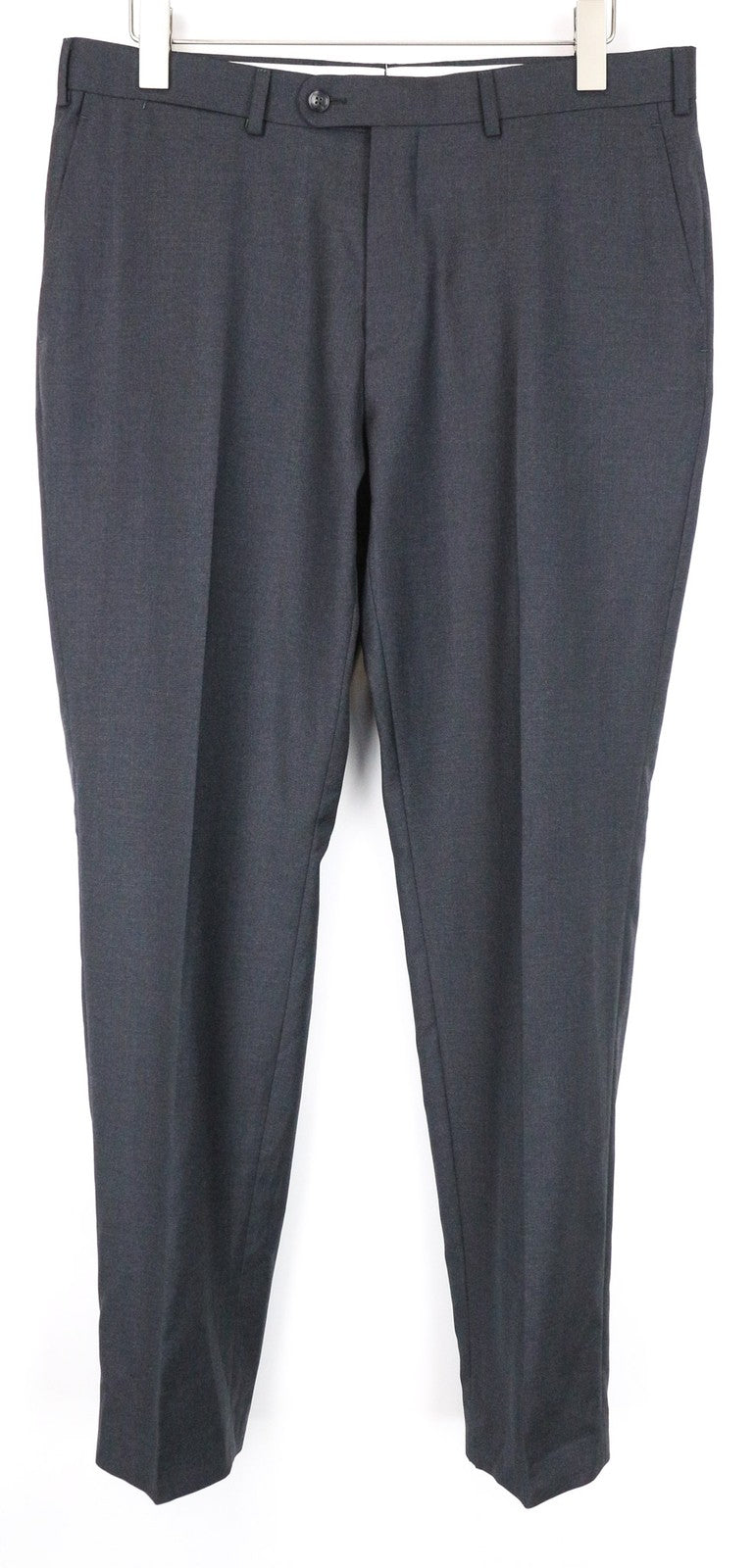 SUITSUPPLY Brescia Men's UK42S Dark Grey Wool Trousers Classic Pleated Lined