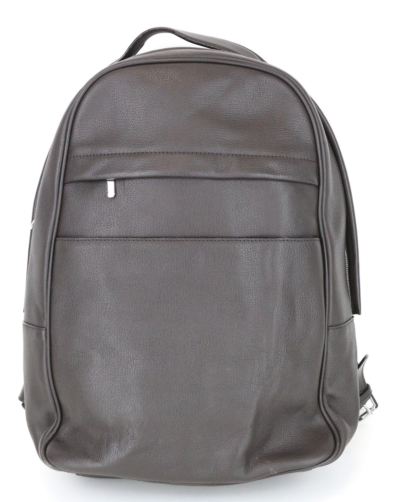 SUITSUPPLY Men's Backpack OS Dark Brown Calf Leather Adjustable Straps