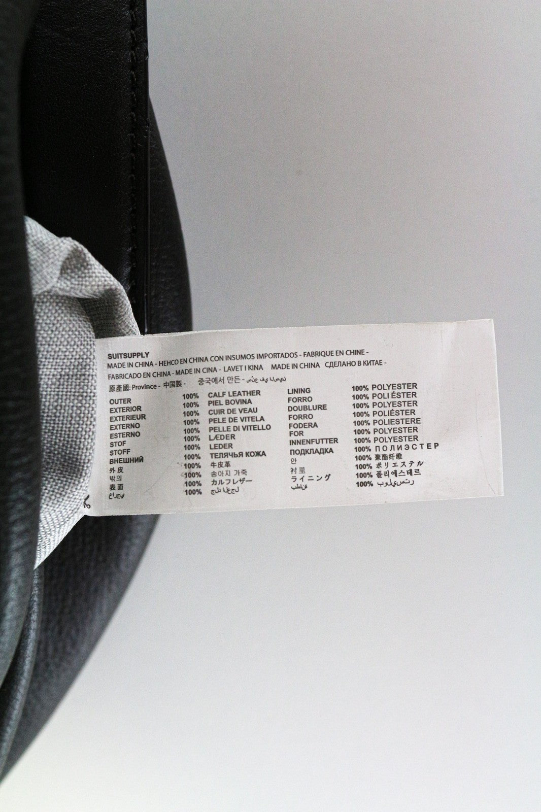 SUITSUPPLY Men's Backpack OS Dark Brown Calf Leather Adjustable Straps