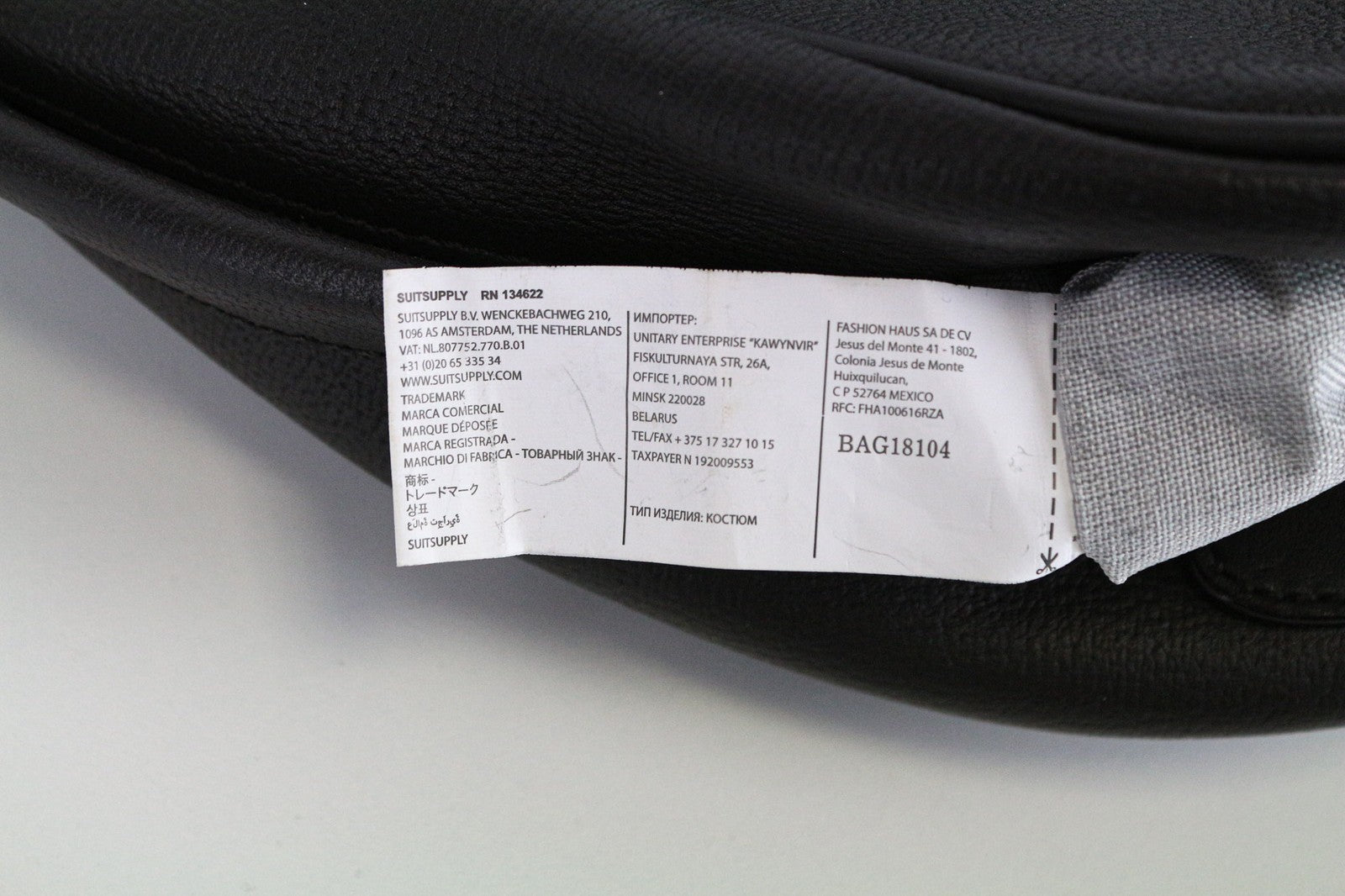 SUITSUPPLY Men's Backpack OS Dark Brown Calf Leather Adjustable Straps