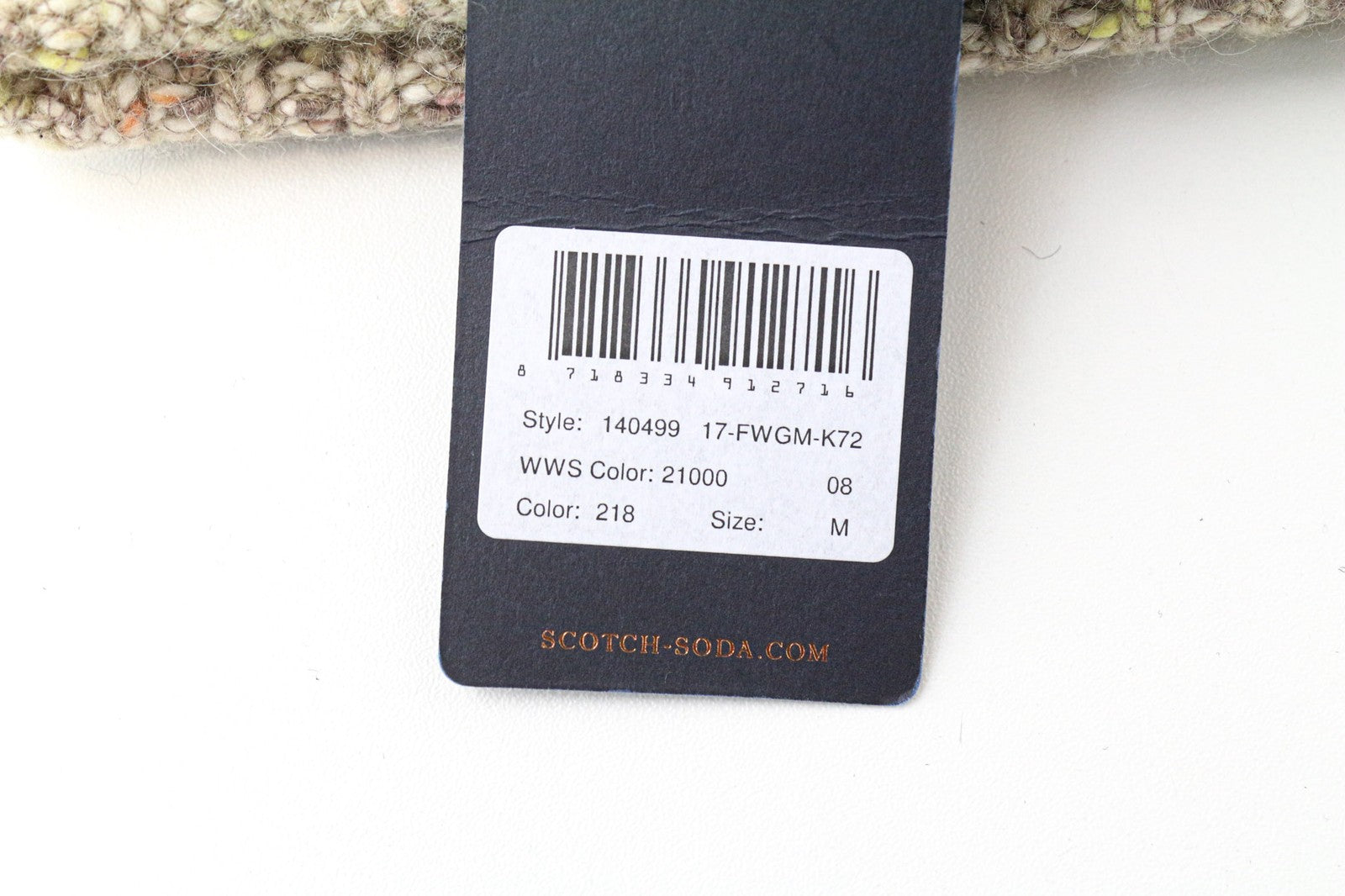 SCOTCH R'ABELLE Women's Hat M Beige Wool Cotton Blend Knit Winter Beanie