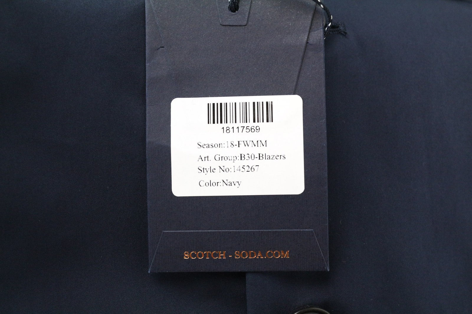 SCOTCH & SODA Ams Couture Men's Blazer ~M Blue Lined Single-Breasted Classic