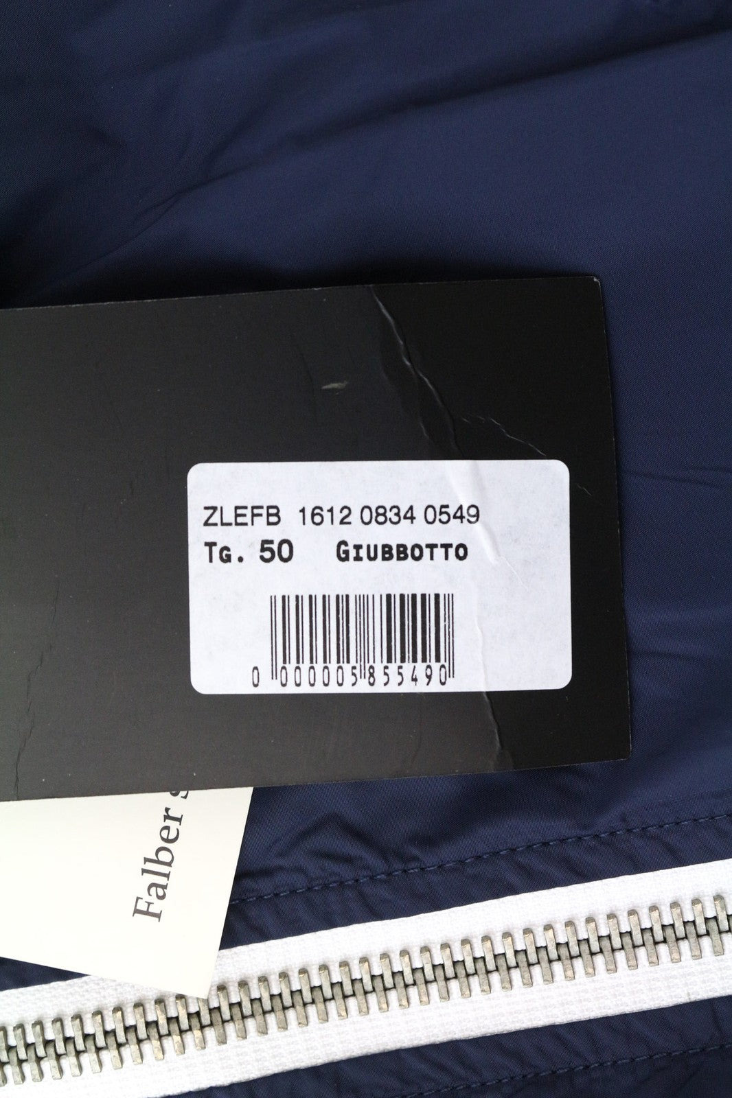 RICHMOND Men's Jacket 50 Blue White Lightweight Zipped Long Sleeve