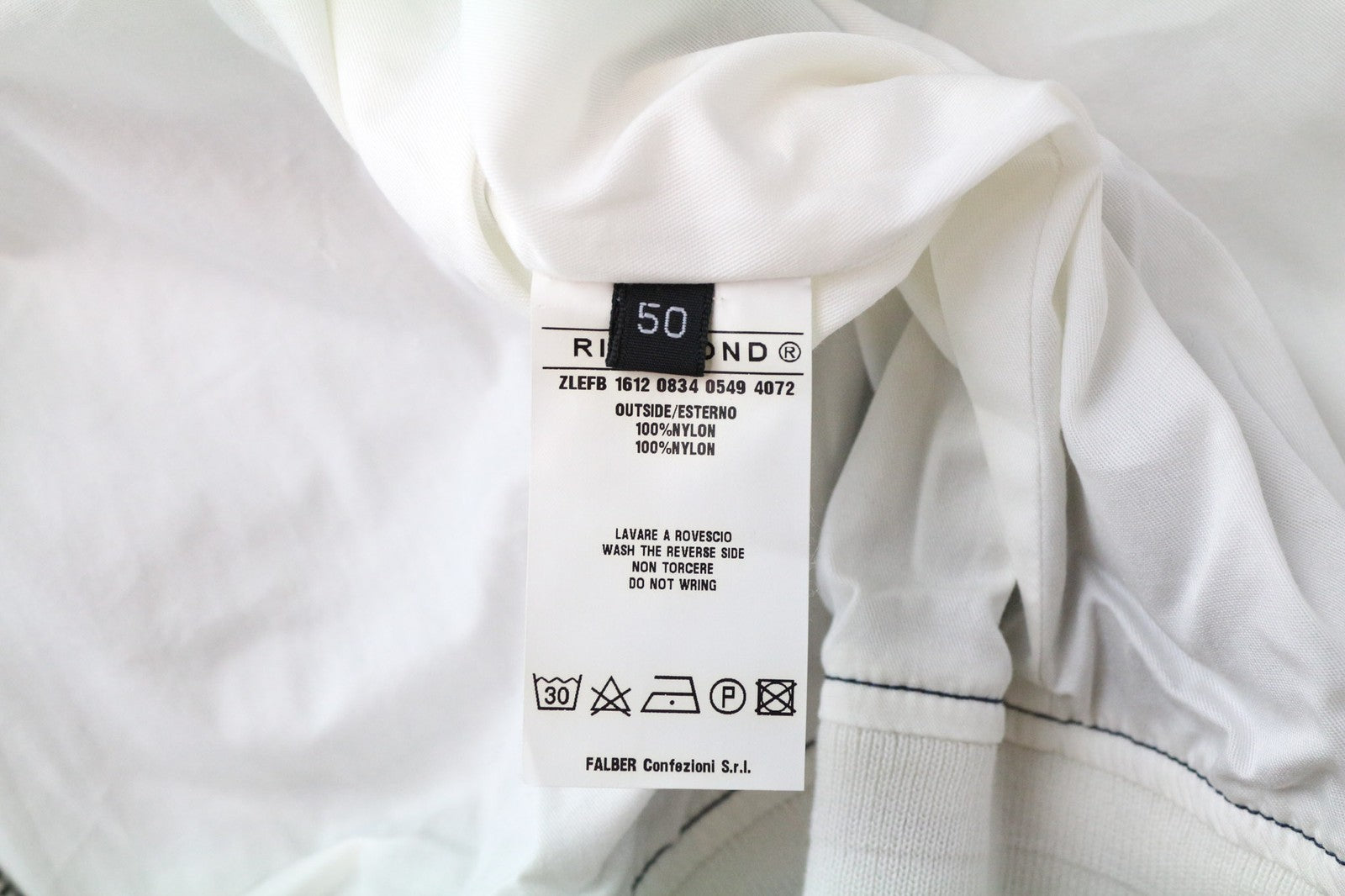 RICHMOND Men's Jacket 50 Blue White Lightweight Zipped Long Sleeve