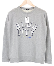 DENHAM Blue City Men's Sweatshirt XS Grey Melange Cotton Jersey Crew Neck