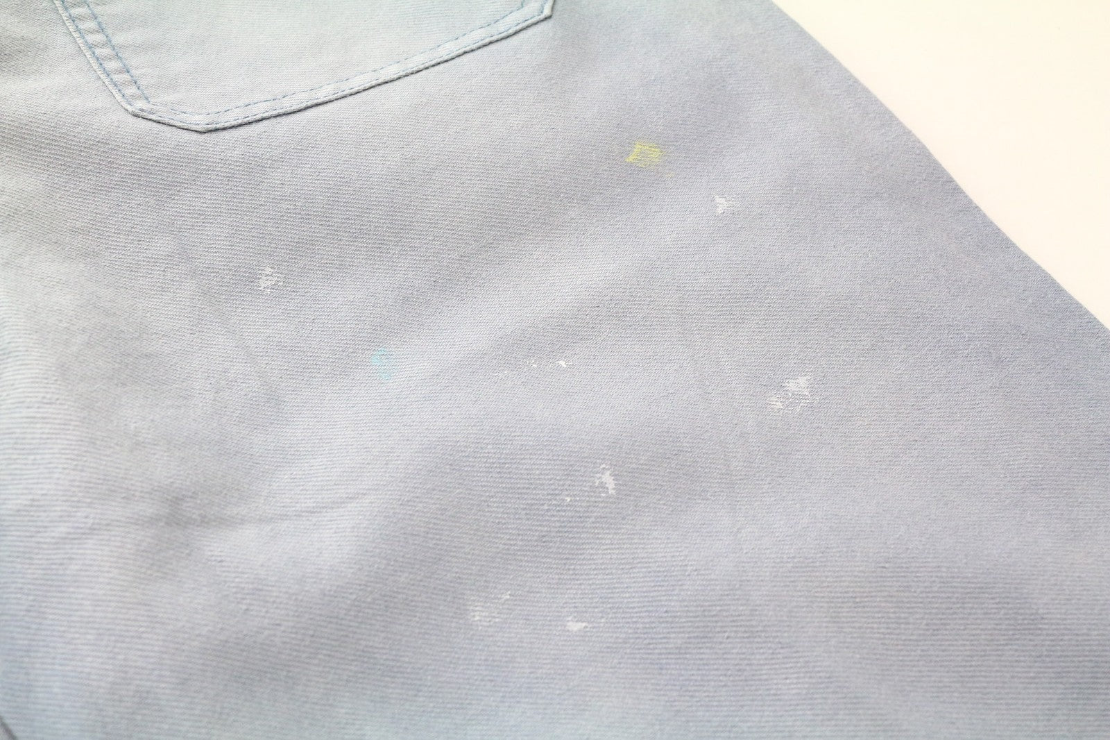 DENHAM Bonnie Women's Pants W23/L28 Blue Patched Two-Tone Wide Straight Leg