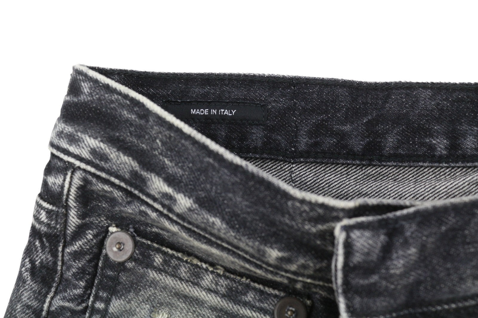 R13 Kilted Damon Women Jeans 27 Everit Black Faded Skirt High Waist RRP€899