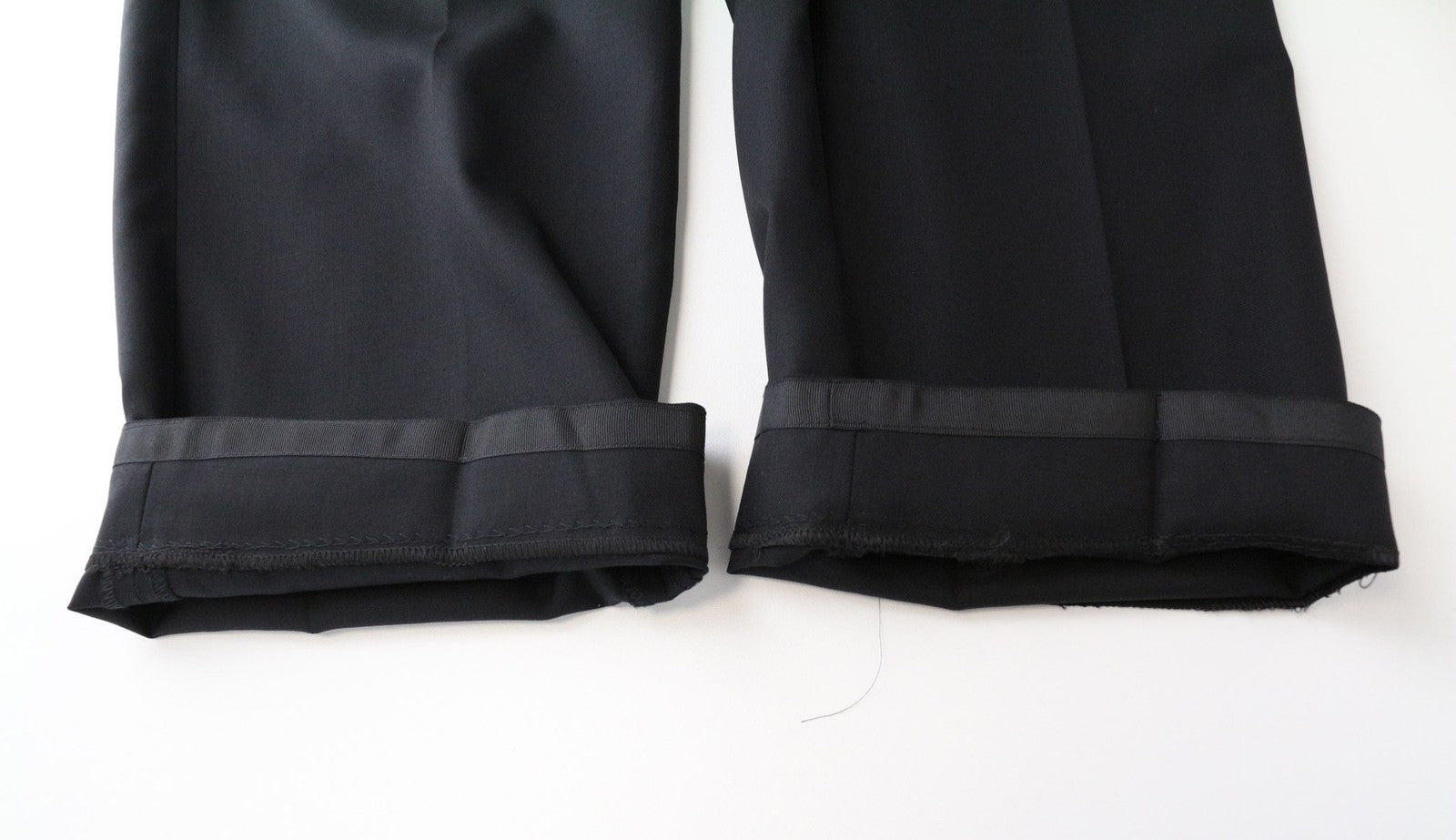 SUITSUPPLY Brescia Men's Pants UK40R Black Wool Twill Slim Tailored Fit