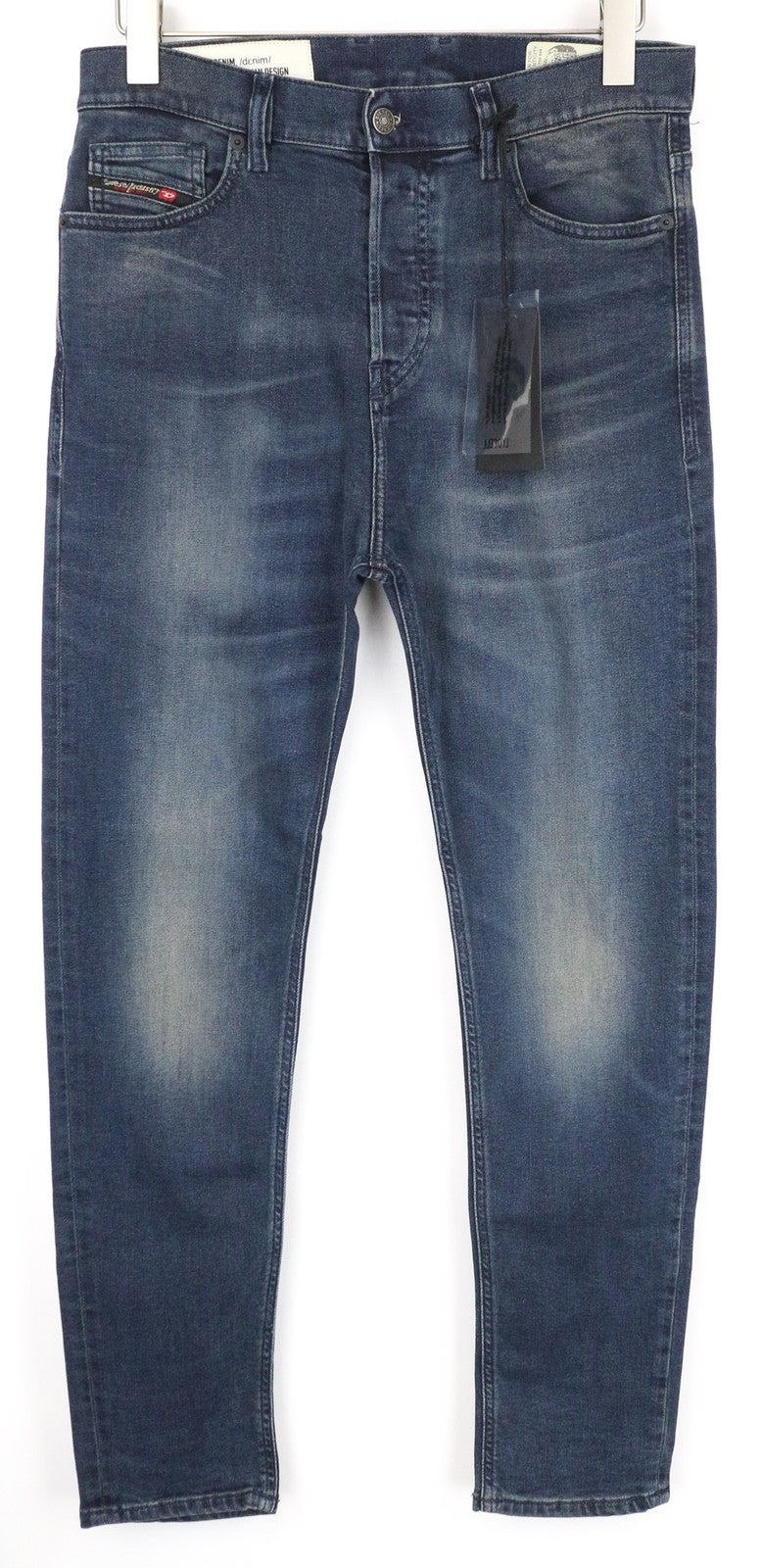 DIESEL D-Vider 084AU Men's Jeans W28/L32 Blue Carrot Fit Stretch Washed