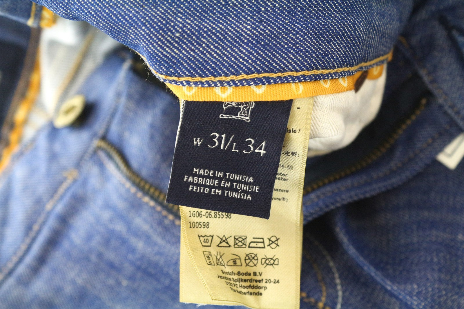 SCOTCH & SODA Skim Men's Jeans W31/L34 Blue Skinny Stretch Cotton Casual