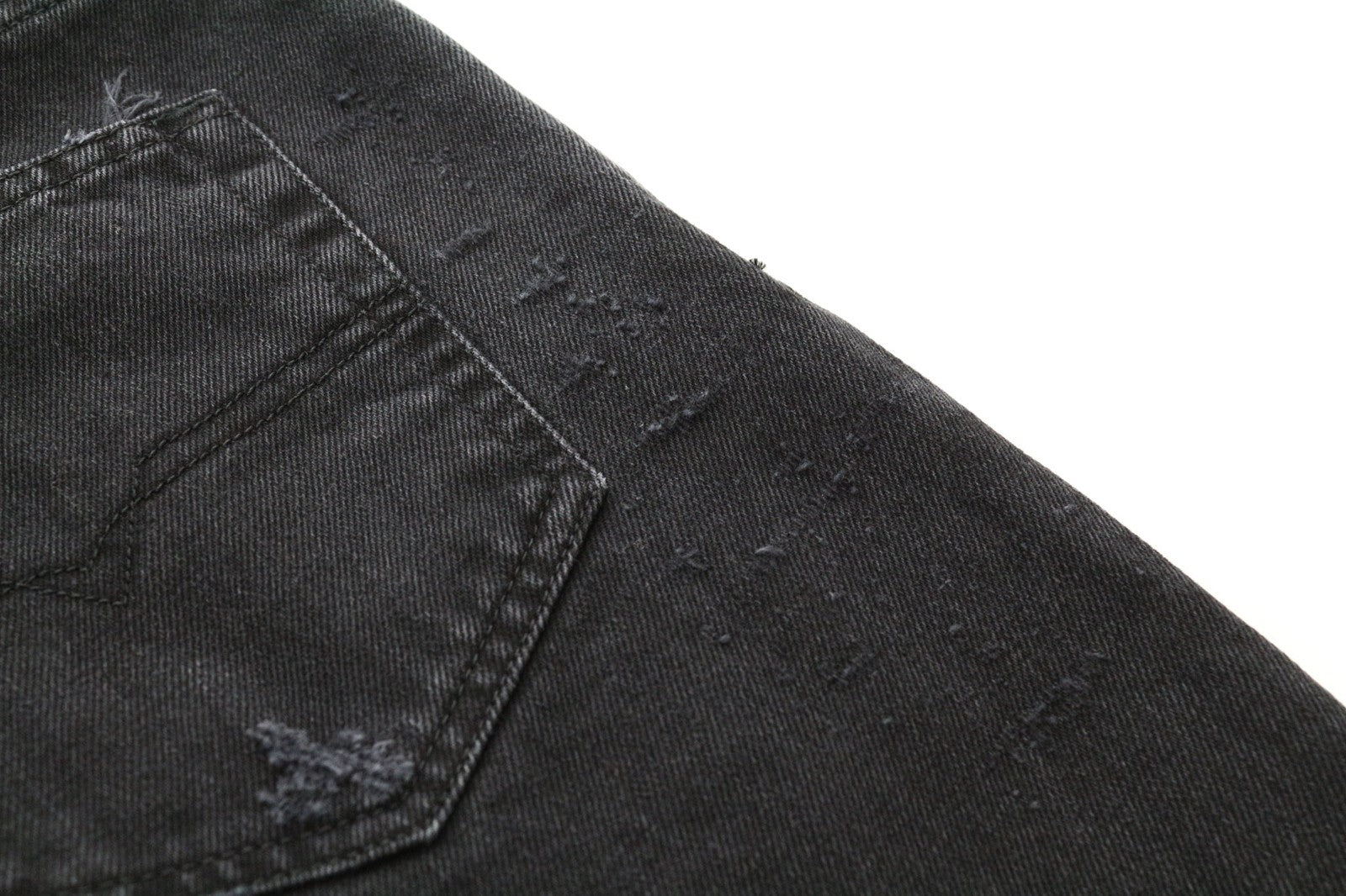 DIESEL Men's Jeans W34/L32 Black Slim Distressed Button Fly Denim Style