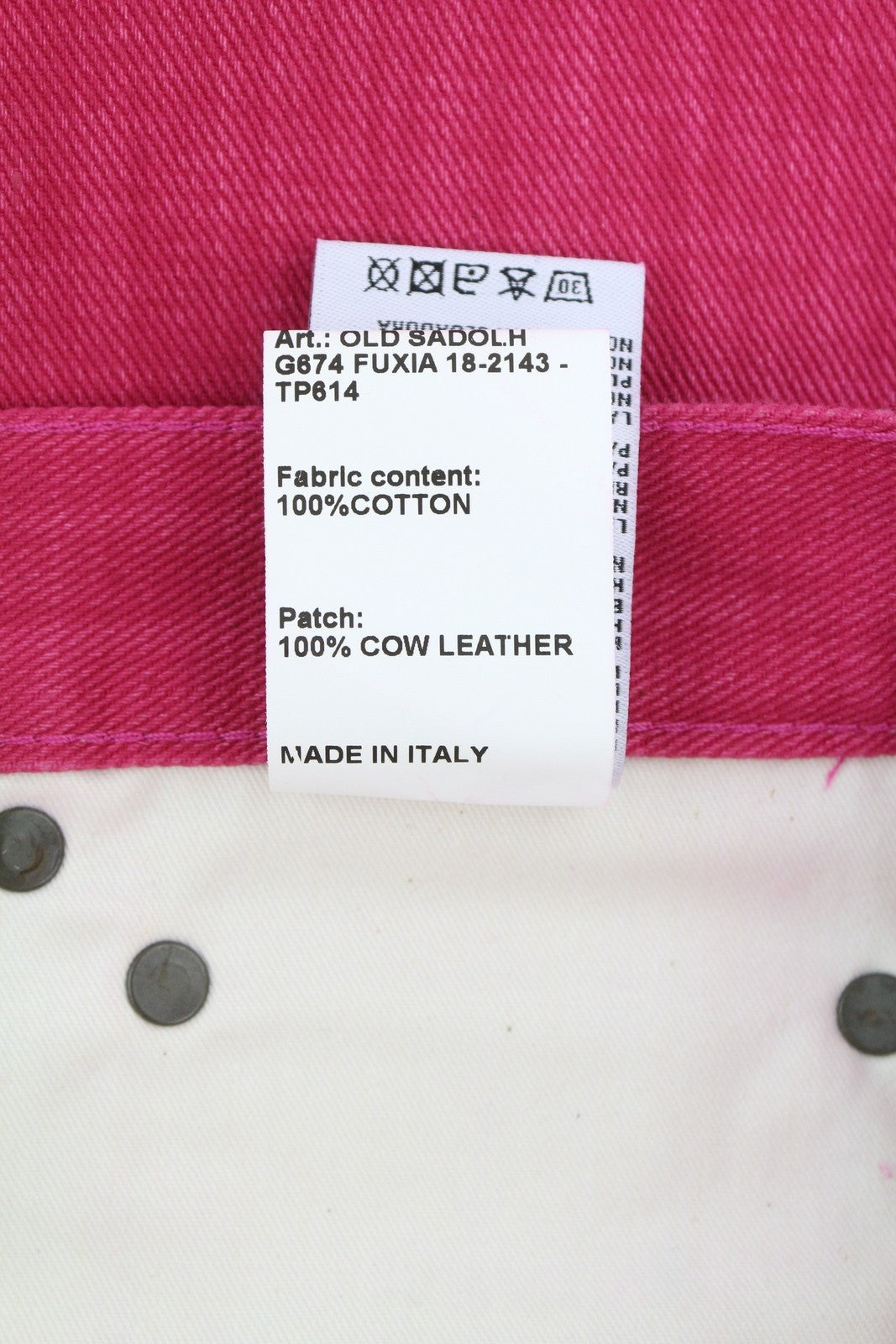 R13 Damon Pleated Women Jeans 27 Vivid Pink Wide Leg Zip Fly Five-Pockets Denim