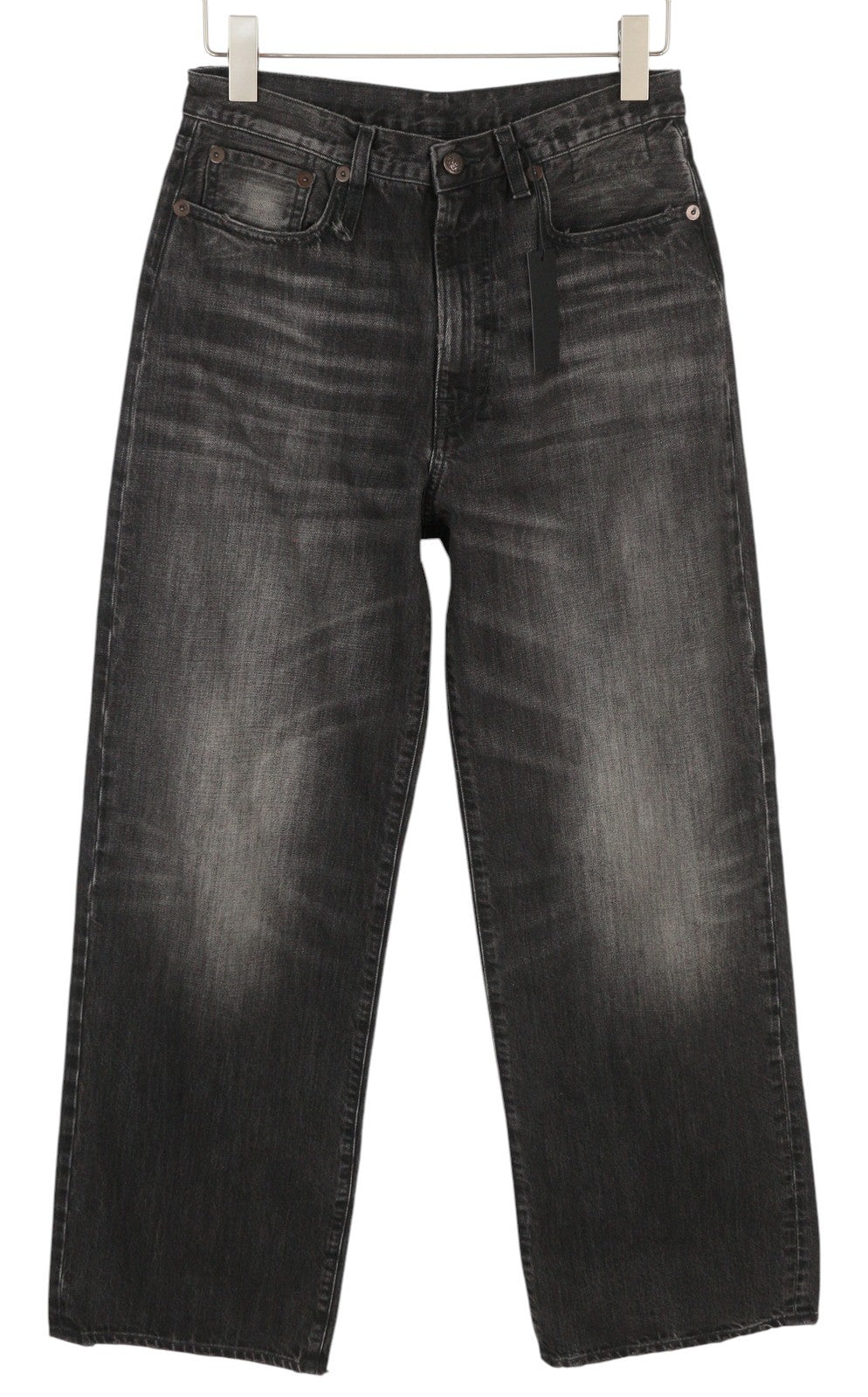 R13 D'Arcy Loose Women Jeans 27 Wilson Black Washed Relaxed Fit Denim RRP€700