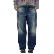 R13 Venti Women Jeans 27 Ansel Blue Washed Faded Baggy Loose Fit Denim RRP€799