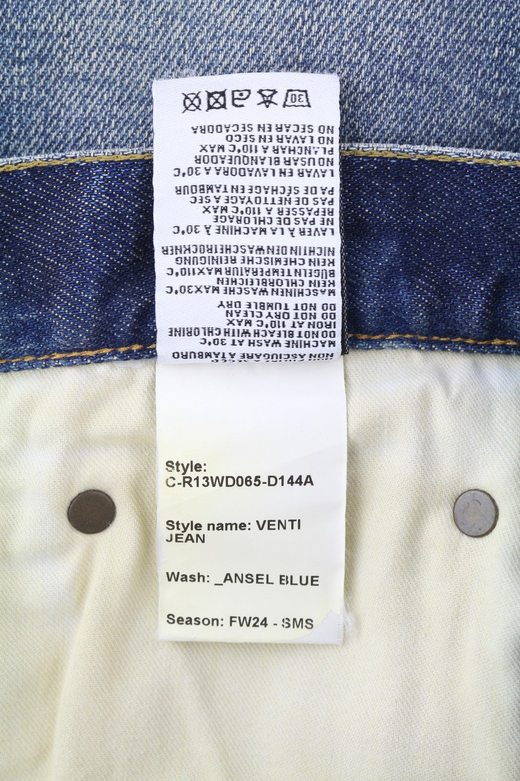 R13 Venti Women Jeans 27 Ansel Blue Washed Faded Baggy Loose Fit Denim RRP€799