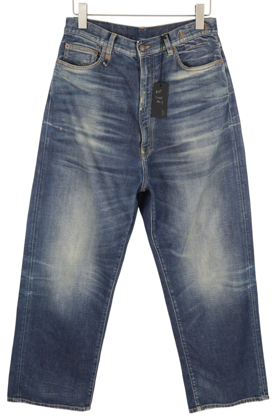 R13 Venti Women Jeans 27 Ansel Blue Washed Faded Baggy Loose Fit Denim RRP€799