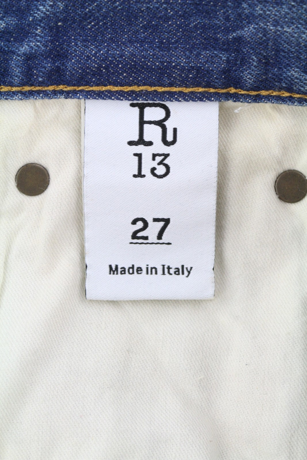 R13 Damon Pleated Wide Leg Women Jeans 27 Amber Blue Faded Dirty Look Denim