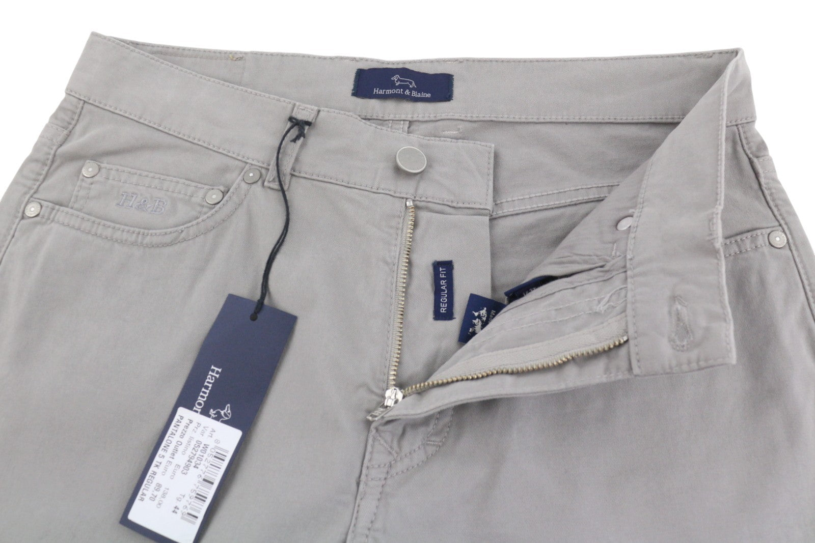 Grey Cotton Trousers