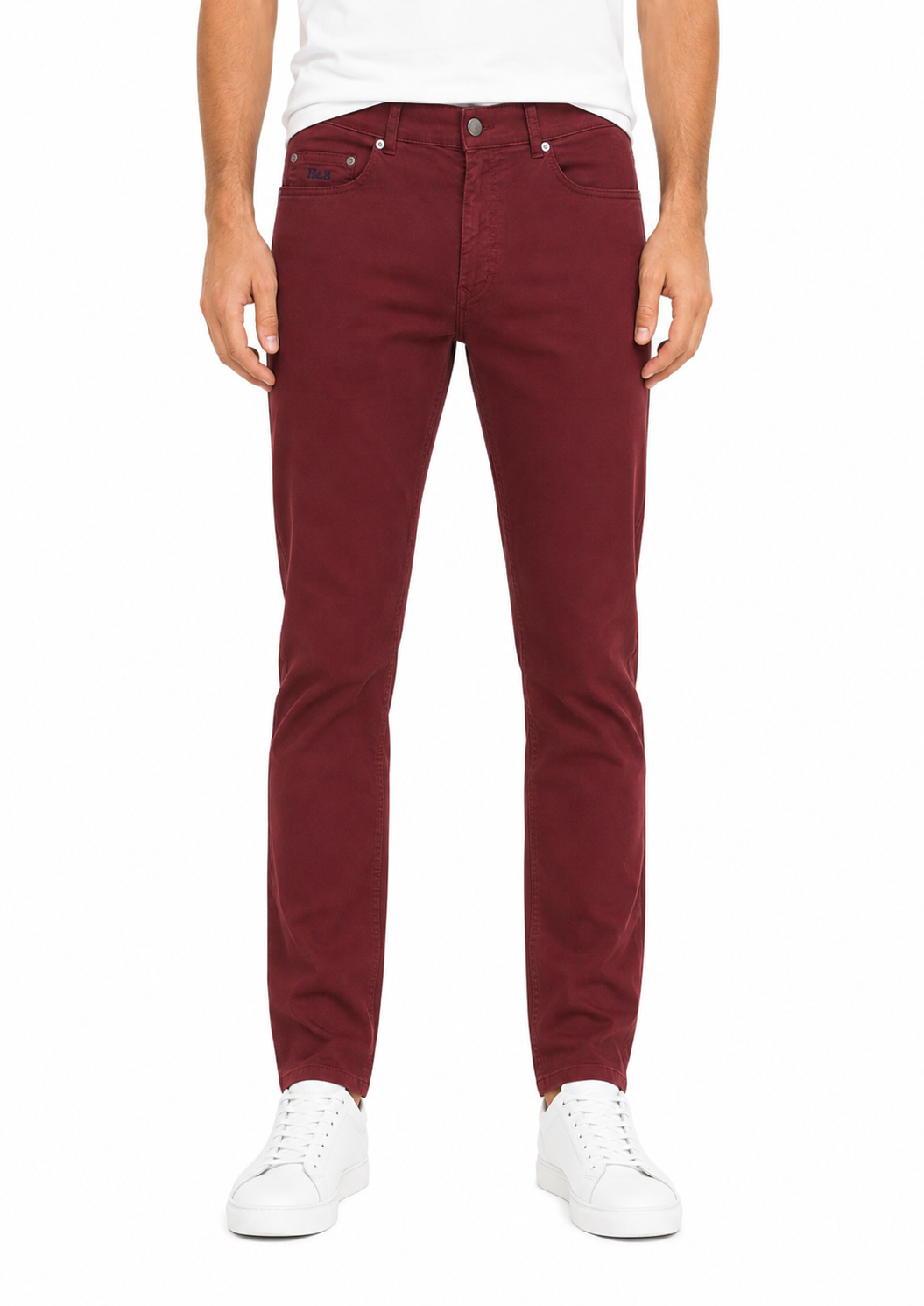 Burgundy Cotton Trousers