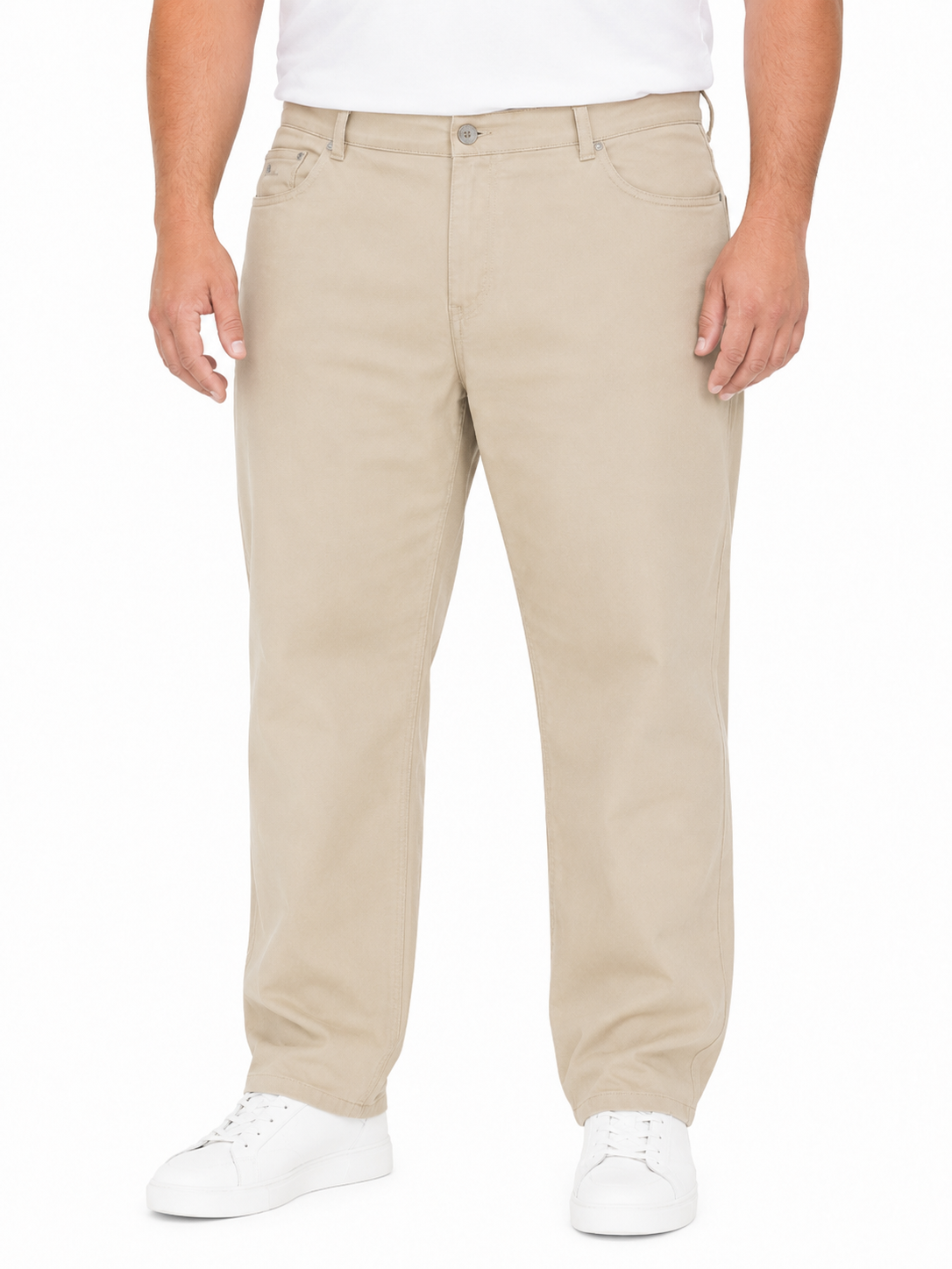 Beige Cotton Trousers