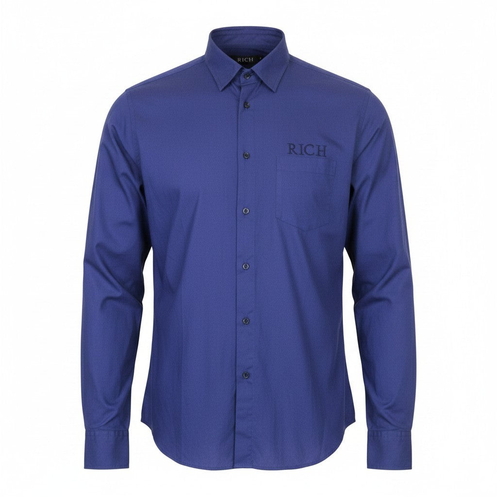 Blaues Twill-Hemd