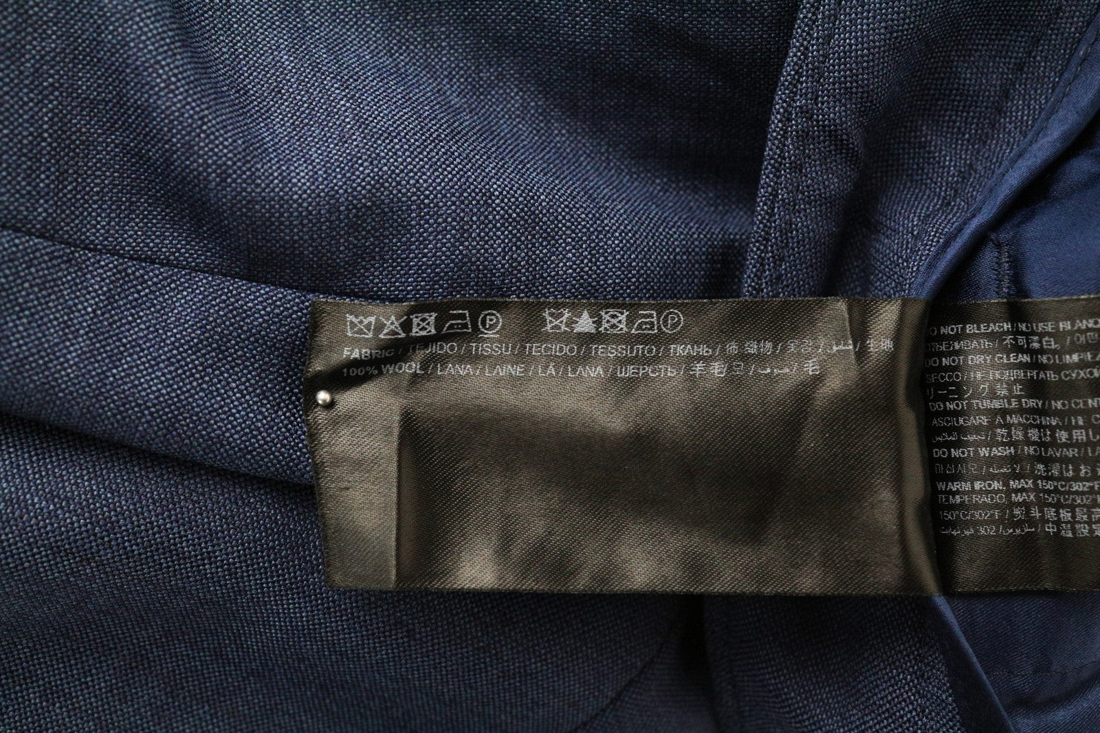 SUISTUDIO Grey Women's Trousers UK14S Blue Slim Melange Pure Wool Flat Front