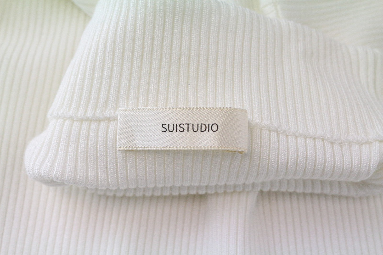 SUISTUDIO Blanca Women's T-Shirt XS White Sleeveless Ribbed Round Neck Top