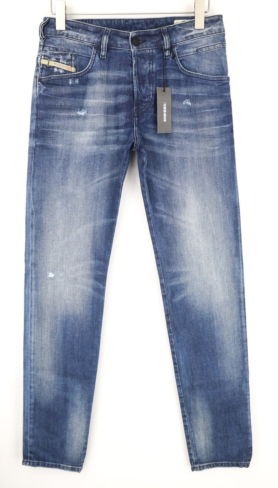 DIESEL D-Bazer 084DD Men's Jeans W29/L34 Distressed Blue Tapered Stretch Fit