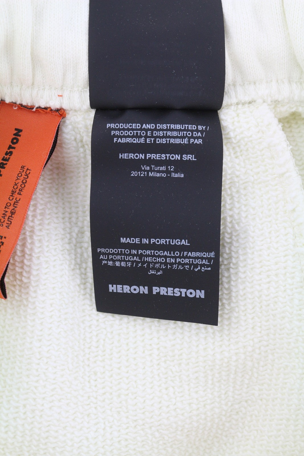 HERON PRESTON Real Estate Women Trousers XS White Sweatpants Front Logo RRP€399