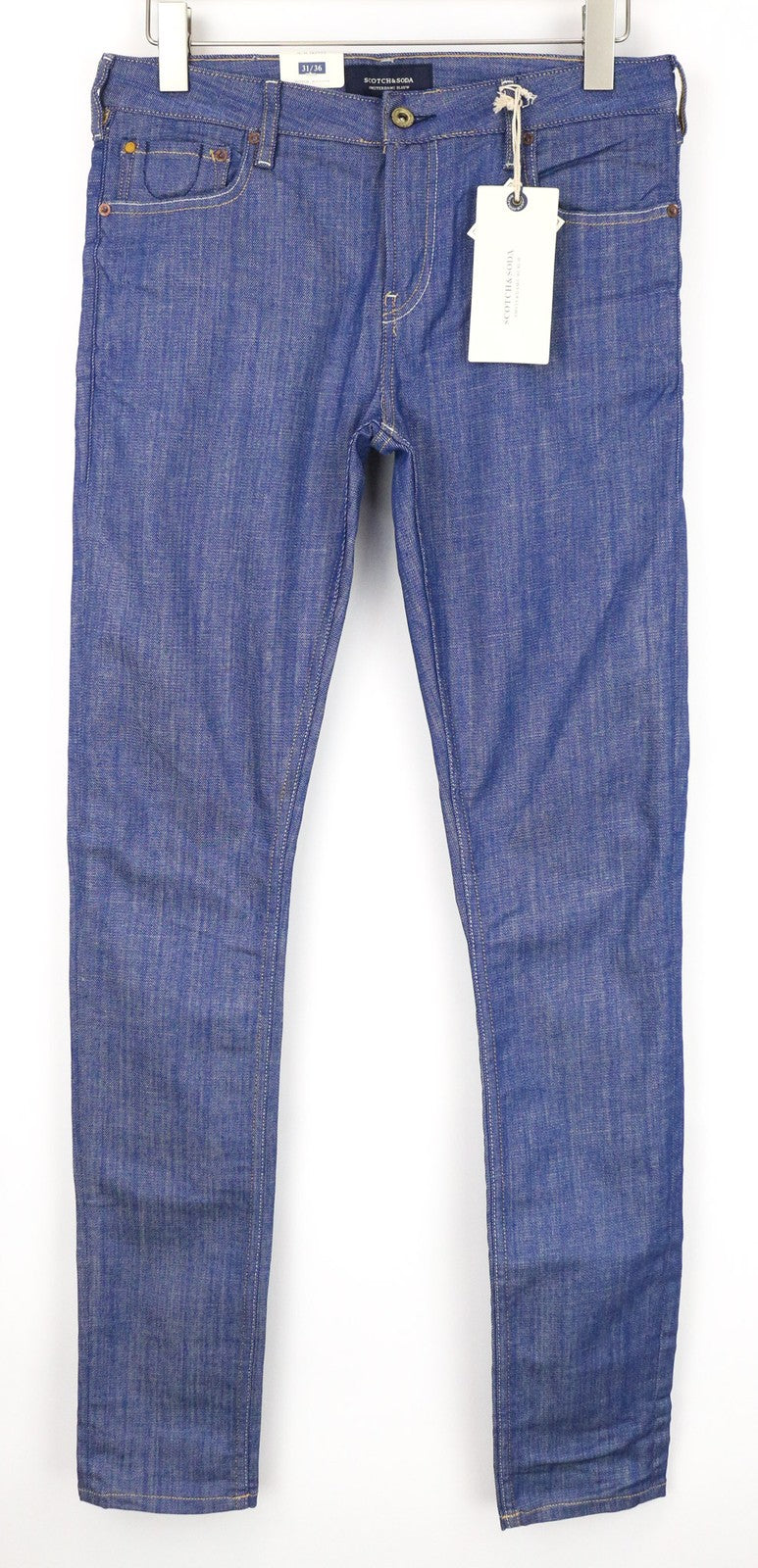 SCOTCH & SODA Skim Men's Jeans W31/L36 Mid Blue Skinny Cotton Blend Stretch Fit