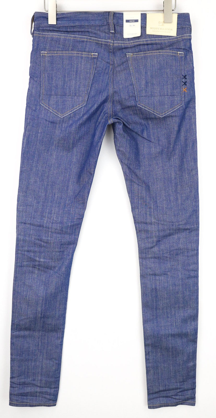 SCOTCH & SODA Skim Men's Jeans W31/L36 Mid Blue Skinny Cotton Blend Stretch Fit