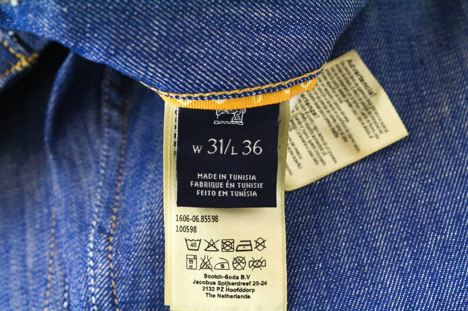 SCOTCH & SODA Skim Men's Jeans W31/L36 Mid Blue Skinny Cotton Blend Stretch Fit