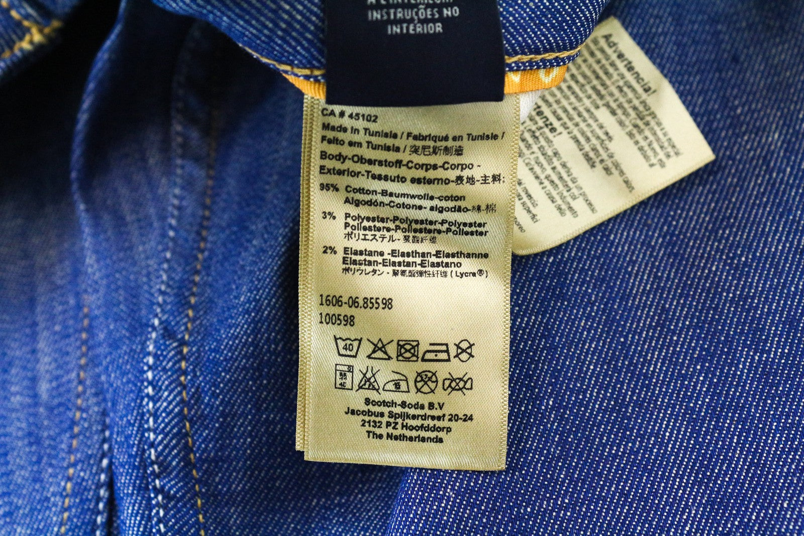 SCOTCH & SODA Skim Men's Jeans W31/L36 Mid Blue Skinny Cotton Blend Stretch Fit