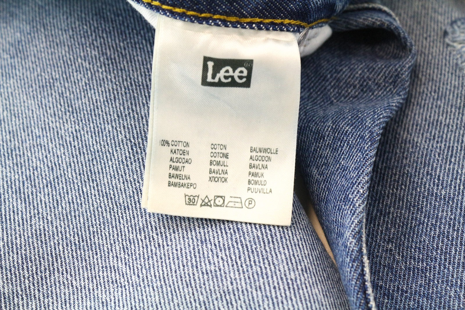 LEE Men's Jeans W31/L32 Blue Straight Loose Fit Non-Stretch Distressed Zipped