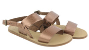 TIMBERLAND A1A8Y Women Sandals EU38/38.5 Brown Leather Flats Buckle Closure