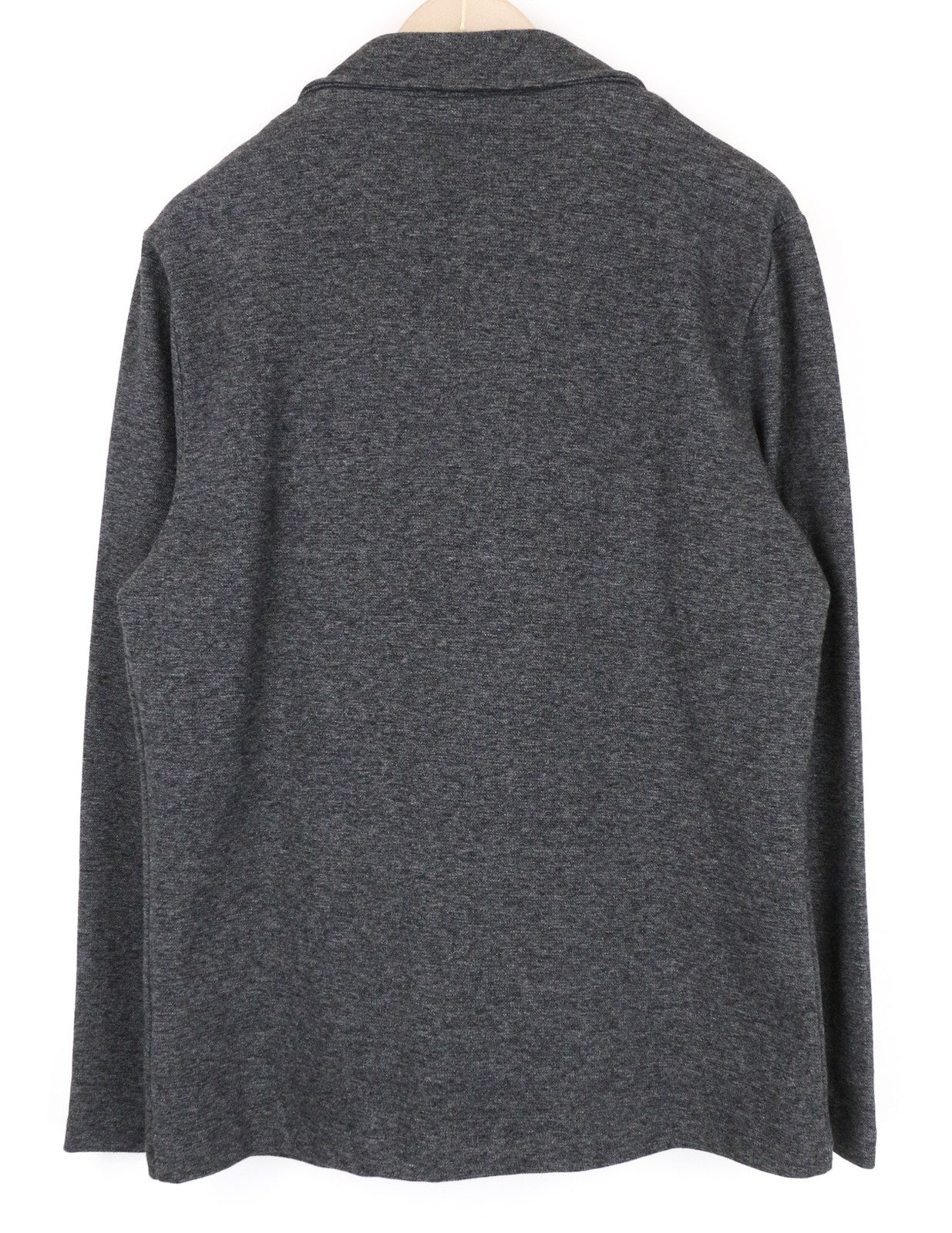 SUITSUPPLY Men's Jacket L Grey Slim Double-Breasted Cotton Blend Melange Unlined