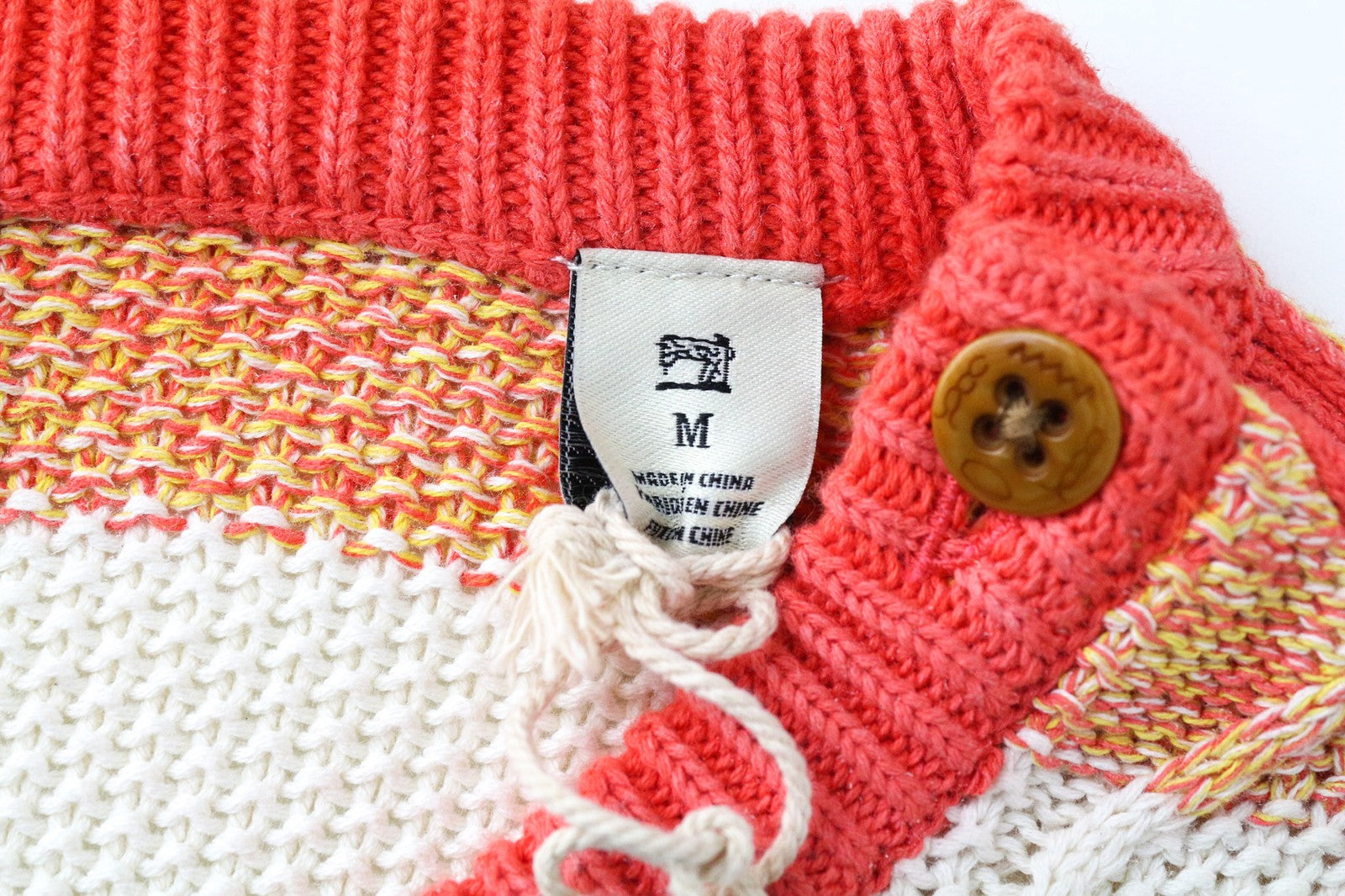 SCOTCH & SODA Ams Couture Men's Jumper M Orange Cotton Striped Knit Sweater