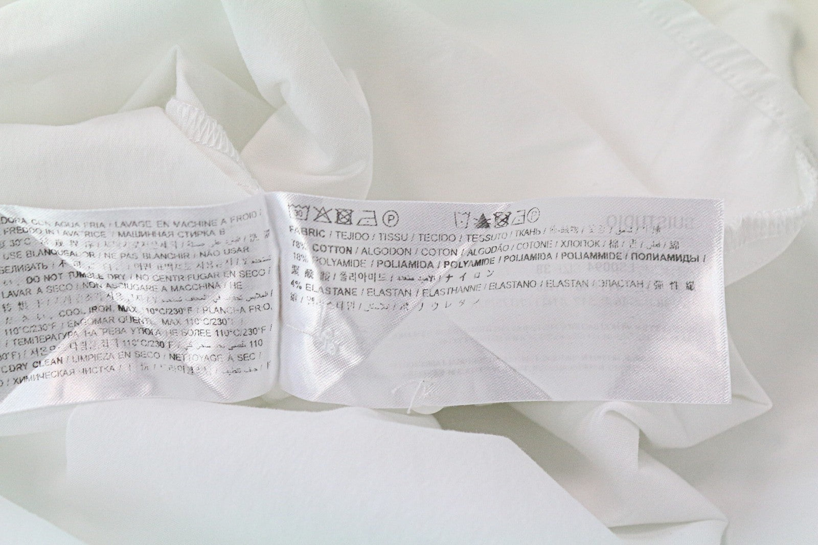 SUISTUDIO Bob Women's Shirt UK12 White Slim Cotton Blend Classic Off-Shoulder