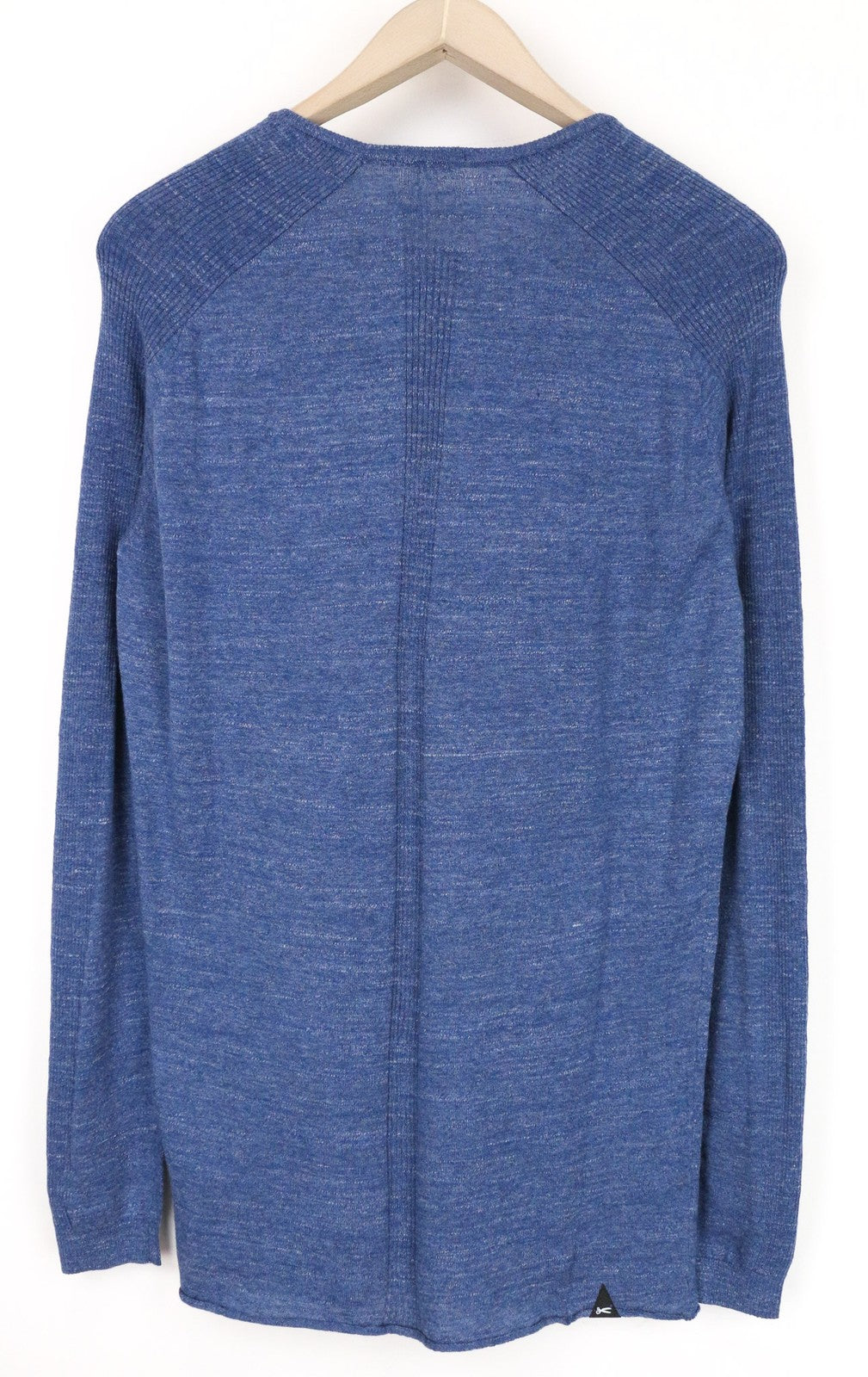 DENHAM Carver Men's Sweatshirt S Blue Cotton Blend Pullover Casual Long Sleeve