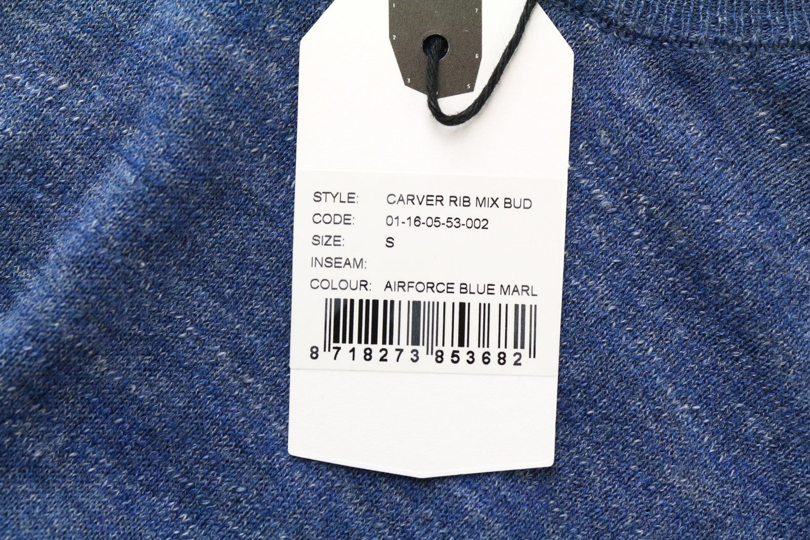 DENHAM Carver Men's Sweatshirt S Blue Cotton Blend Pullover Casual Long Sleeve