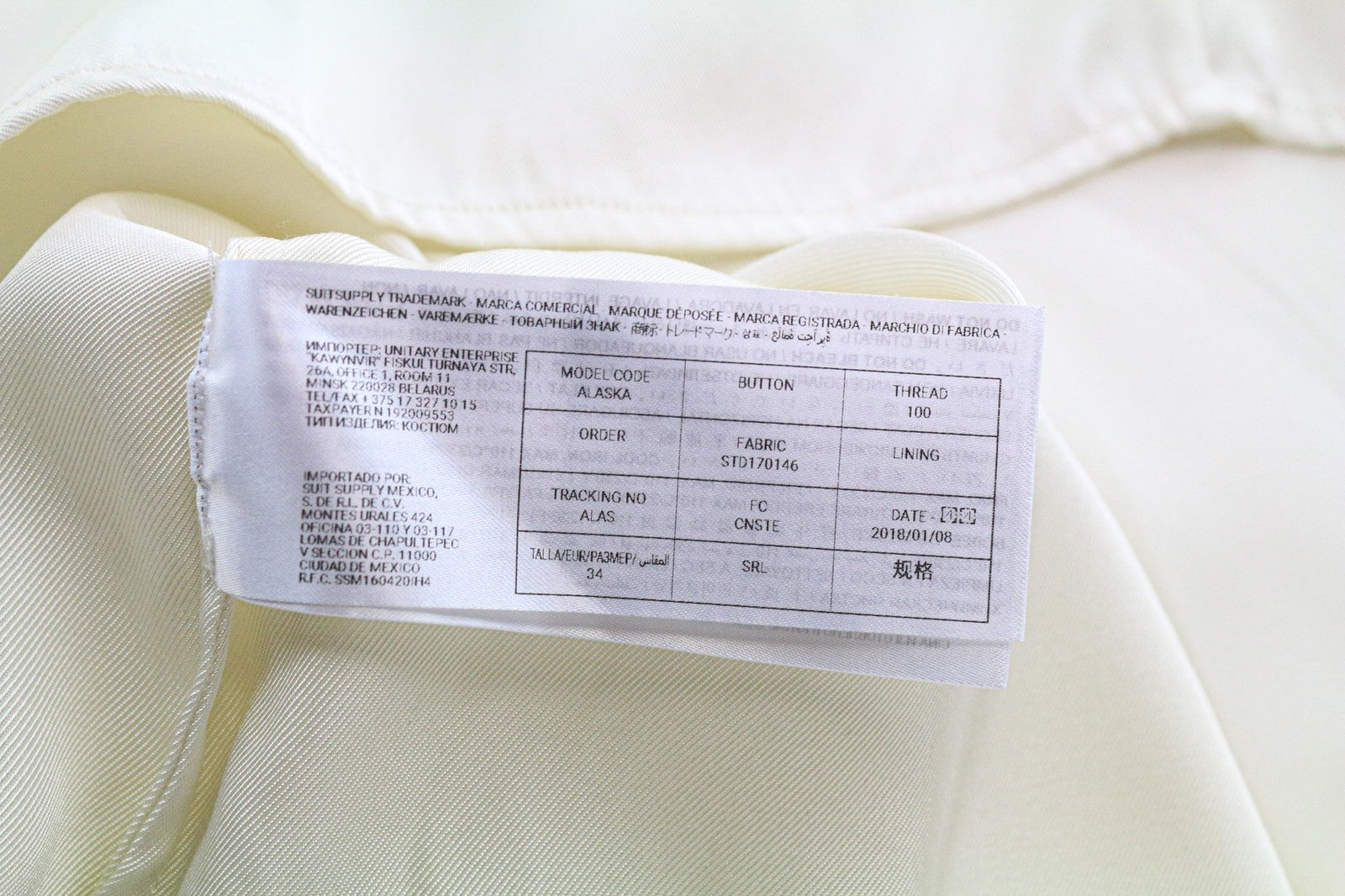 SUISTUDIO Alaska Women's Top UK8 Cream Silk Blend Slim Split Neck Tie Blouse