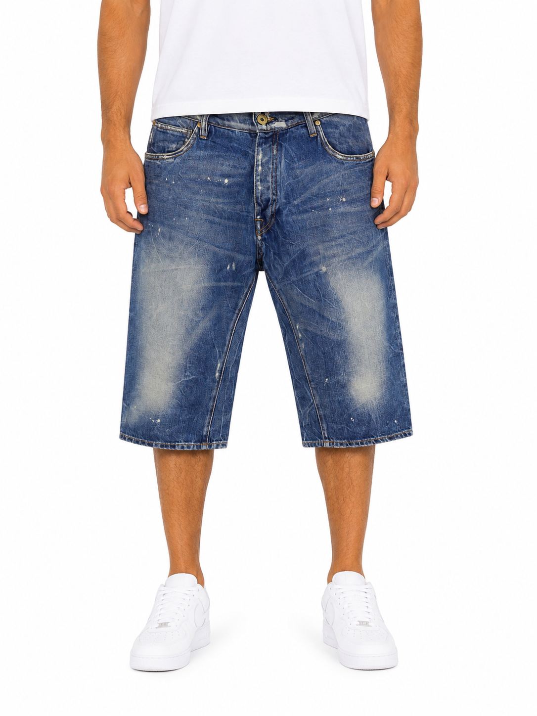 Blaue Jeansshorts