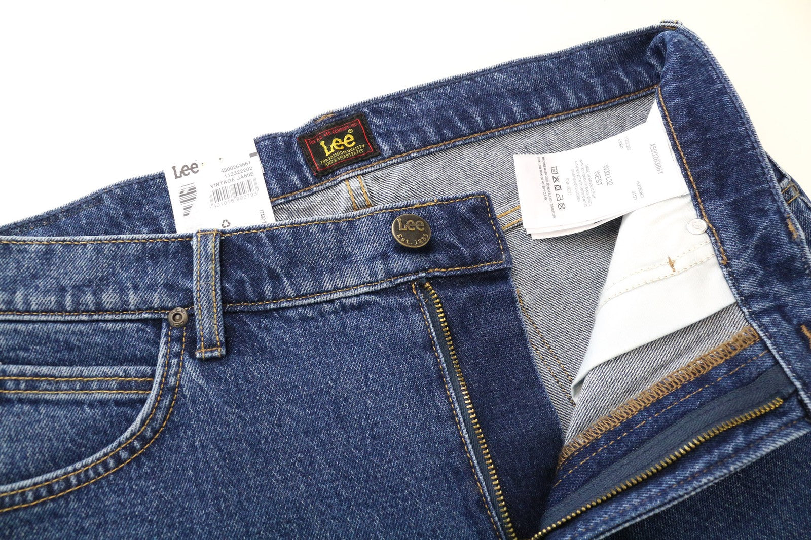 LEE West Men's Jeans W32/L32 Relaxed Fit Blue Denim Stretch Cotton Everyday Wear