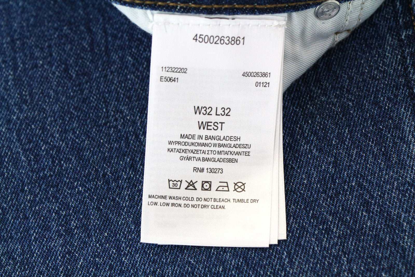 LEE West Men's Jeans W32/L32 Relaxed Fit Blue Denim Stretch Cotton Everyday Wear